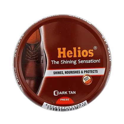 Helios Shoe Polish Wax Dark Tan 